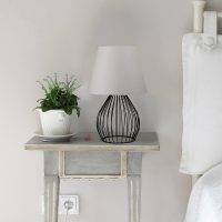 Φωτιστικό επιτραπέζιο Akerlind Megapap ύφασμα Pvc/μέταλλο χρώμα ανοιχτό γκρι/μαύρο 22x17x36εκ.