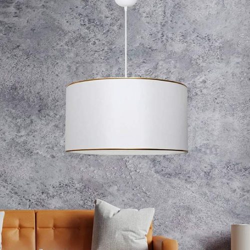 GP029-00521-1 Φωτιστικό οροφής Alloy Megapap υφασμάτινο μονόφωτο χρώμα λευκό 38x20x70εκ.