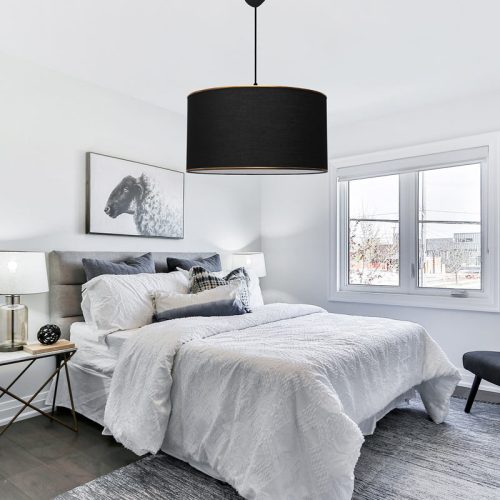 GP029-00522-1 Φωτιστικό οροφής Alloy Megapap υφασμάτινο μονόφωτο χρώμα μαύρο 38x20x70εκ.