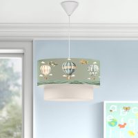 Φωτιστικό οροφής Goofy Megapap υφασμάτινο μονόφωτο με χαριτωμένα αερόστατα 30x20x70εκ.