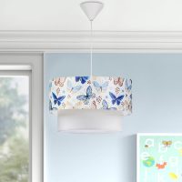 Φωτιστικό οροφής Goofy Megapap υφασμάτινο μονόφωτο με χαριτωμένες πεταλούδες 30x20x70εκ.