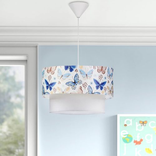 Φωτιστικό οροφής Goofy Megapap υφασμάτινο μονόφωτο με χαριτωμένες πεταλούδες 30x20x70εκ.