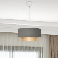 Φωτιστικό οροφής Lucifer Megapap E27 υφασμάτινο μονόφωτο χρώμα γκρι 30x15x70εκ.