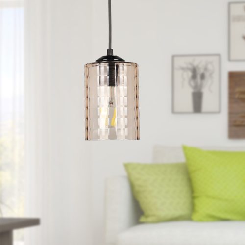 GP030-01081-1 Φωτιστικό οροφής Alberto Megapap E27 ακρυλικό μονόφωτο χρώμα μαύρο 10x10x60εκ.