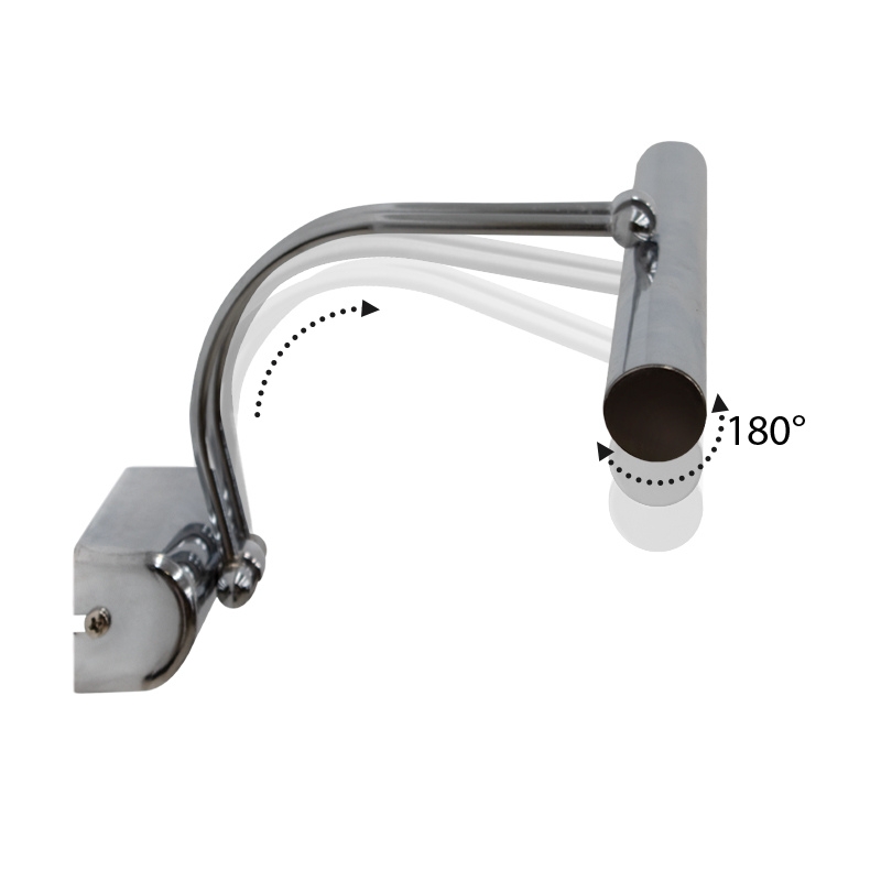 GP030-01391-2 Απλίκα καθρέπτη μπάνιου LED Strop Megapap μεταλλική χρώμα χρωμίου 35εκ.