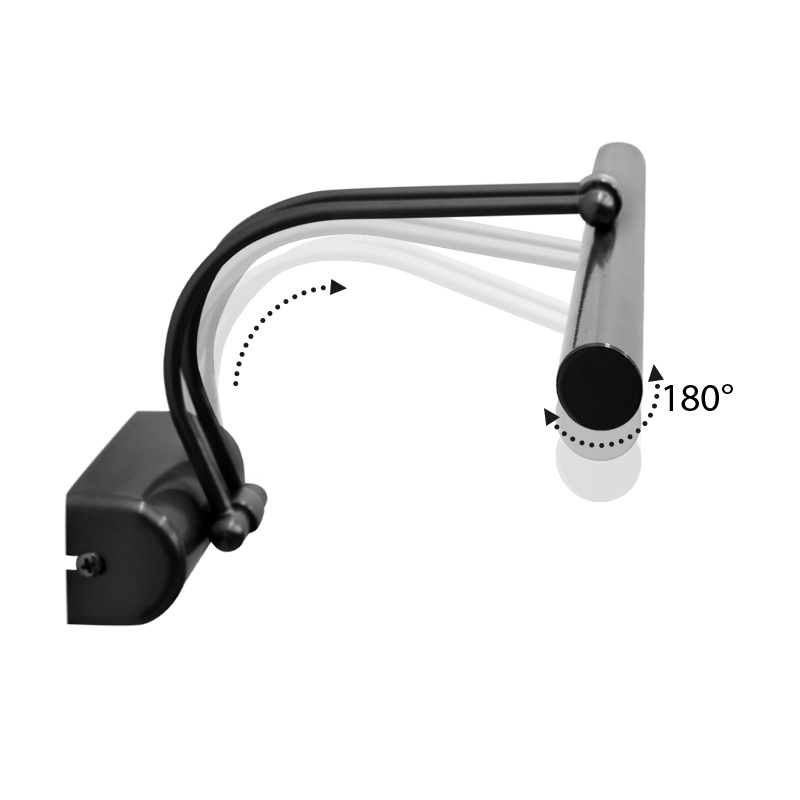 GP030-01392-2 Απλίκα καθρέπτη μπάνιου LED Strop Megapap μεταλλική χρώμα μαύρο 35εκ.