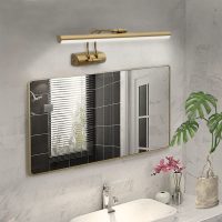 GP030-01393-1 Απλίκα καθρέπτη μπάνιου LED Strop Megapap μεταλλική χρώμα χρυσό 35εκ.