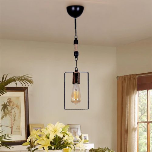 GP036-00781-1 Φωτιστικό οροφής Pembe Megapap E27 μεταλλικό μονόφωτο χρώμα μαύρο 14x6x60εκ.