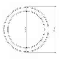 Καθρέπτης τοίχου Bubble Megapap αλουμινίου χρώμα χρυσό 57x2x57εκ.