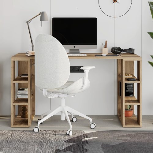 GP037-00056-1 Γραφείο εργασίας Colmar Megapap χρώμα ανοιχτό καρυδί 140x60x75εκ