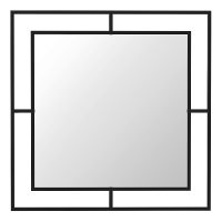 Καθρέπτης τοίχου Corner Megapap αλουμινίου χρώμα μαύρο 58,6x2x58,6εκ.