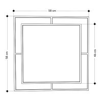Καθρέπτης τοίχου Corner Megapap αλουμινίου χρώμα χρυσό 58,6x2x58,6εκ.