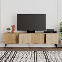 Έπιπλο τηλεόρασης Dune Megapap χρώμα sapphire oak 180x29,6x50εκ.