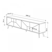 Έπιπλο τηλεόρασης Dune Megapap χρώμα sapphire oak 180x29,6x50εκ.