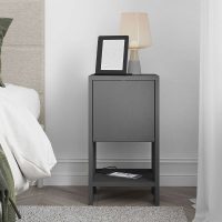 Κομοδίνο Ema Megapap χρώμα ανθρακί 30x30x55εκ.