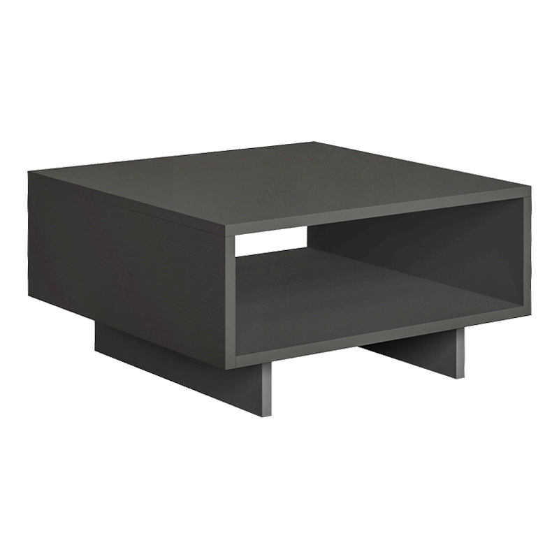 Τραπεζάκι σαλονιού Hola Megapap χρώμα ανθρακί 60x60x32εκ.