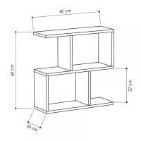 Τραπεζάκι βοηθητικό Homemania Megapap χρώμα sapphire oak 60x20x60εκ.