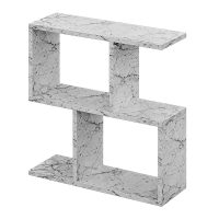 Τραπεζάκι βοηθητικό Homemania Megapap χρώμα λευκό εφέ μαρμάρου 60x20x60εκ.