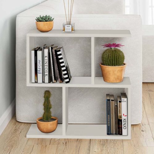 Βοηθητικό τραπεζάκι Homemania Megapap χρώμα λευκό 60x20x60εκ.