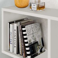 Τραπεζάκι βοηθητικό Homemania Megapap χρώμα λευκό 60x20x60εκ.