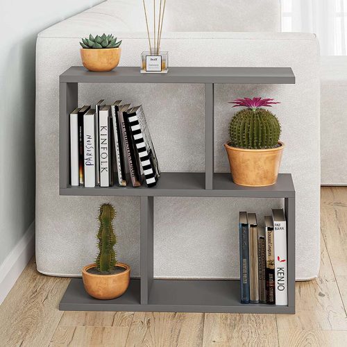 GP037-00185-1 Βοηθητικό τραπεζάκι Homemania Megapap χρώμα ανθρακί 60x20x60εκ.