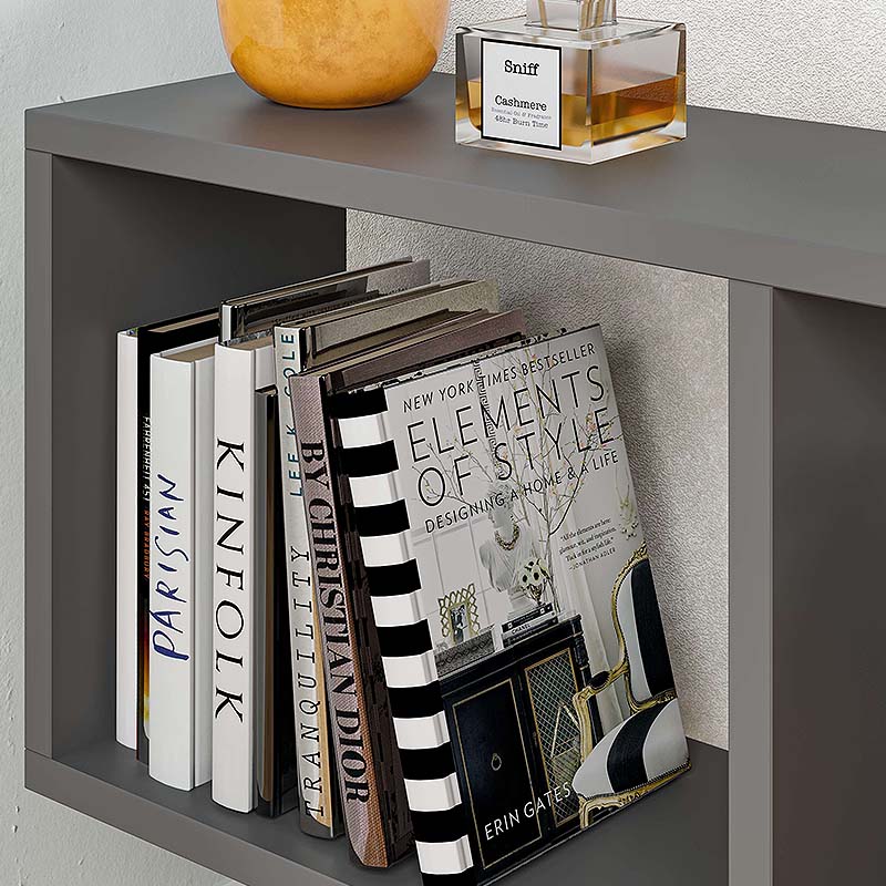 Τραπεζάκι βοηθητικό Homemania Megapap χρώμα ανθρακί 60x20x60εκ.