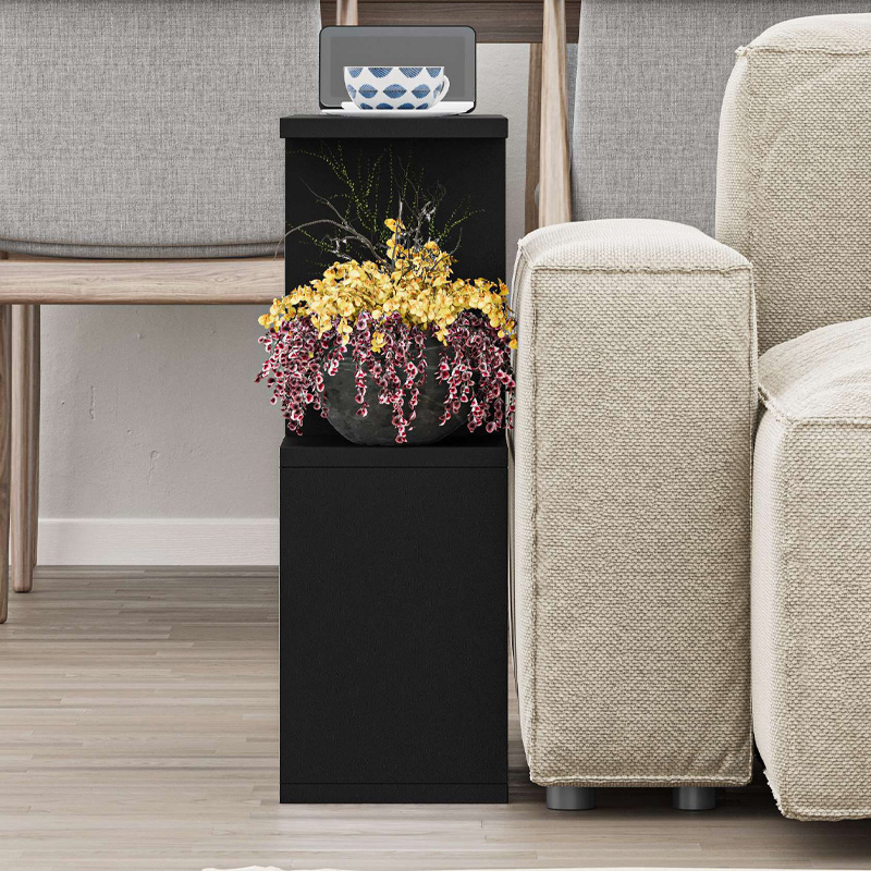 Τραπεζάκι βοηθητικό Homemania Megapap χρώμα μαύρο 60x20x60εκ.