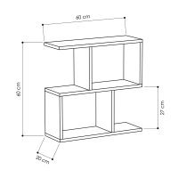 Τραπεζάκι βοηθητικό Homemania Megapap χρώμα μαύρο 60x20x60εκ.