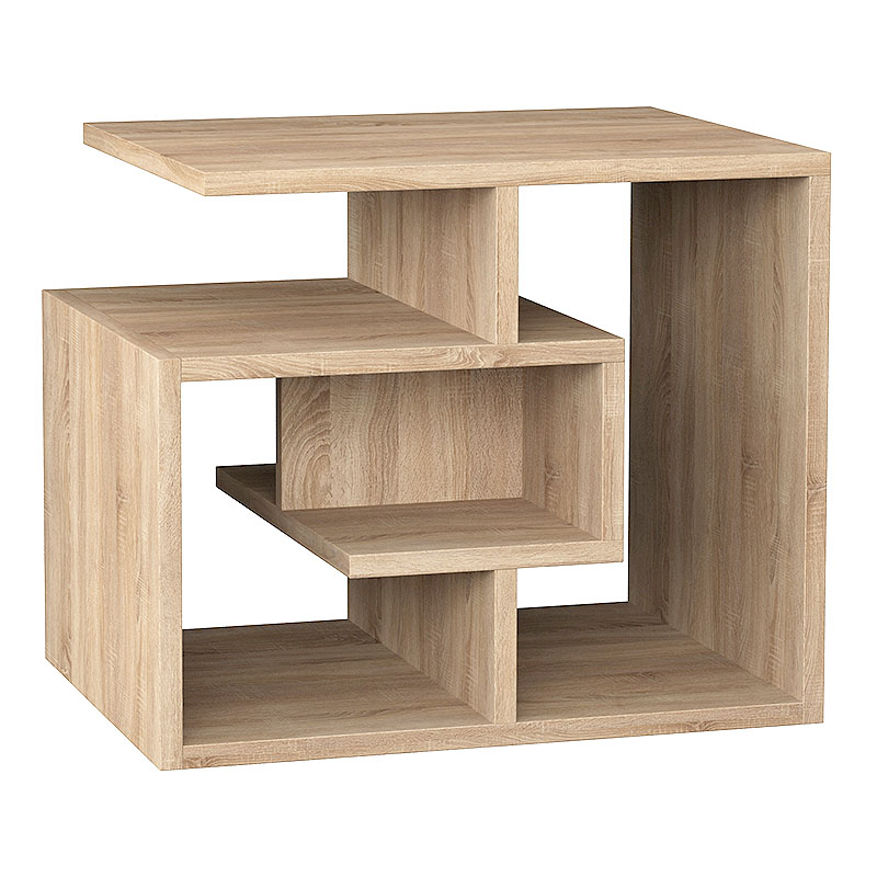 Τραπεζάκι βοηθητικό Labirent Megapap χρώμα sapphire oak 54x40x45εκ.