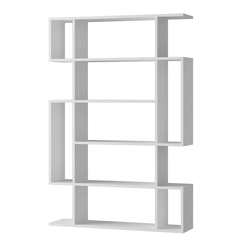 Βιβλιοθήκη Mito Megapap χρώμα λευκό 108x25x161εκ.