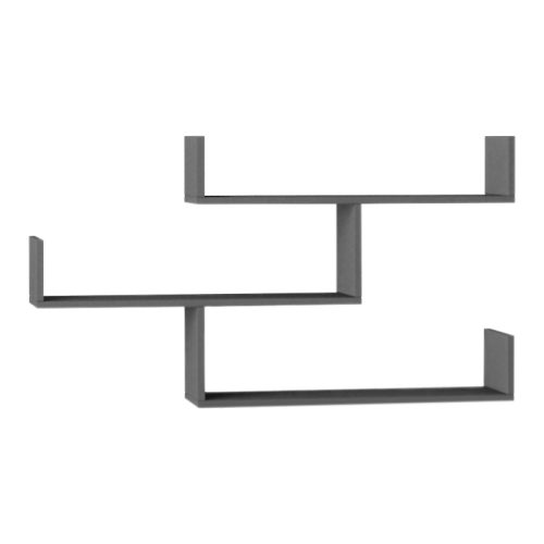 GP037-00423-1 Ραφιέρα τοίχου Tibet Megapap χρώμα ανθρακί 119x22x66εκ.