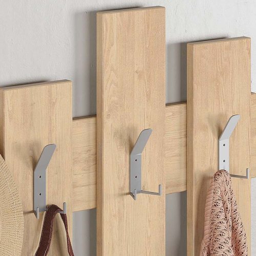 Κρεμάστρα τοίχου Wave Megapap χρώμα φυσικό οξιάς 64x4x81εκ.