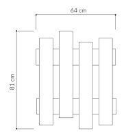 Κρεμάστρα τοίχου Wave Megapap χρώμα sapphire oak 64x4x81εκ.