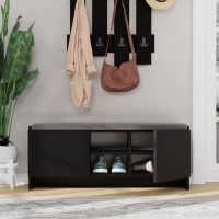 Παπουτσοθήκη Zulla Megapap χρώμα μαύρο 110x37x43εκ.