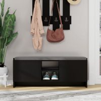 Παπουτσοθήκη Zulla Megapap χρώμα μαύρο 110x37x43εκ.