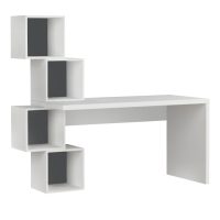 Γραφείο εργασίας Balance Megapap χρώμα λευκό 153,5x60x140εκ