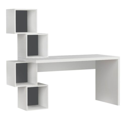 GP037-00511-1 Γραφείο εργασίας Balance Megapap χρώμα λευκό 153,5x60x140εκ