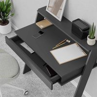 Γραφείο εργασίας Cowork Megapap χρώμα ανθρακί 94x50x91εκ.