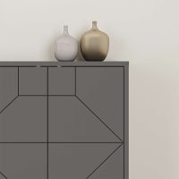 GP037-00682-3 Μπουφές Dune Megapap χρώμα ανθρακί 184x35x77,4εκ.