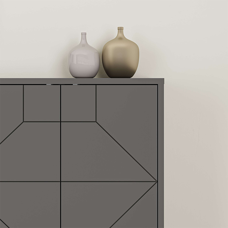 GP037-00682-3 Μπουφές Dune Megapap χρώμα ανθρακί 184x35x77,4εκ.