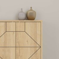 GP037-00683-3 Μπουφές Dune Megapap χρώμα sapphire oak 184x35x77,4εκ.