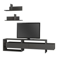 Έπιπλο τηλεόρασης Gara Megapap χρώμα ανθρακί 180x29,8x42εκ.