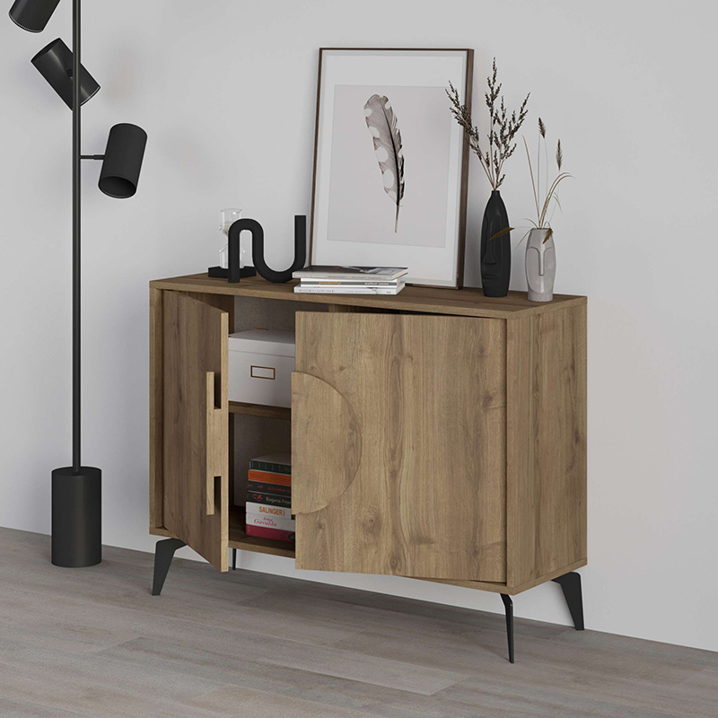 GP037-00822-1 Μπουφές Gora Megapap χρώμα ανοιχτό καρυδί 110x35,6x82εκ.