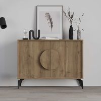 GP037-00822-2 Μπουφές Gora Megapap χρώμα ανοιχτό καρυδί 110x35,6x82εκ.