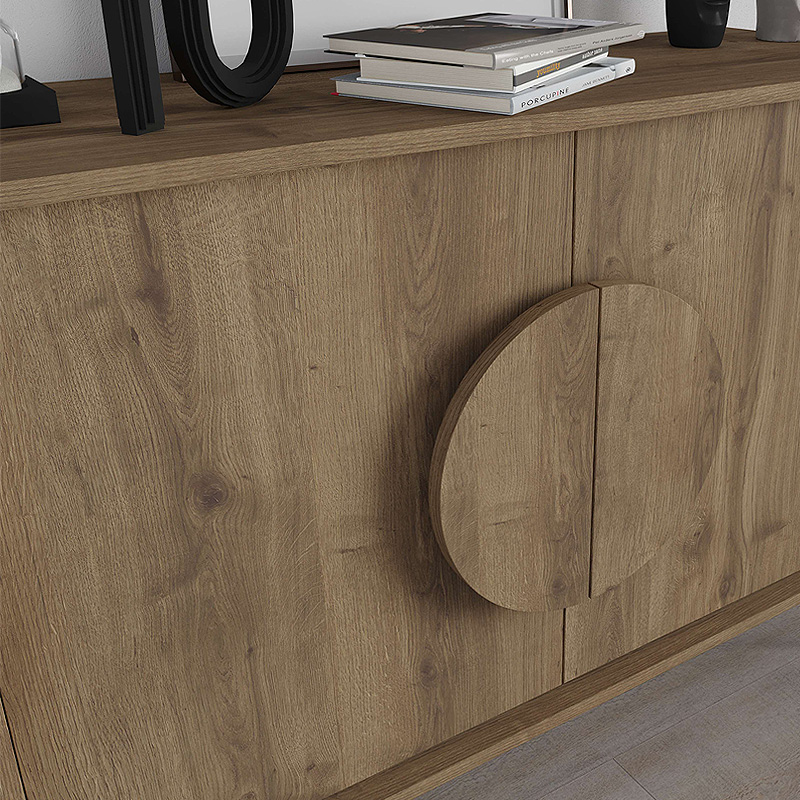 GP037-00822-3 Μπουφές Gora Megapap χρώμα ανοιχτό καρυδί 110x35,6x82εκ.