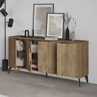 Μπουφές Gora Megapap χρώμα ανοιχτό καρυδί 180x35,6x82εκ.