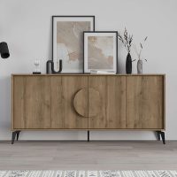 Μπουφές Gora Megapap χρώμα ανοιχτό καρυδί 180x35,6x82εκ.