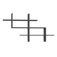 Ραφιέρα τοίχου Halic Megapap χρώμα ανθρακί 150x22x82εκ.