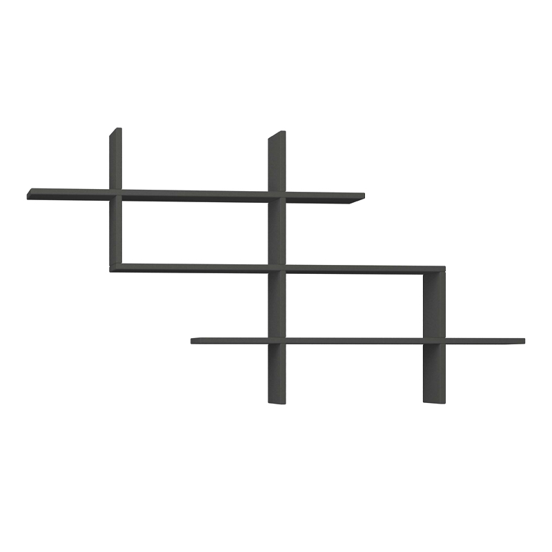 Ραφιέρα τοίχου Halic Megapap χρώμα ανθρακί 150x22x82εκ.