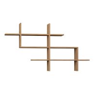 Ραφιέρα τοίχου Halic Megapap χρώμα sapphire oak 150x22x82εκ.